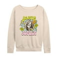 thumbnail image 1 of Janis Joplin - Butterfly And Flowers - Women's Lightweight French Terry Long Sleeve Shirt, 1 of 5