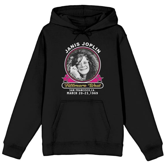 Janis Joplin Fillmore San Francisco 1969 Women's Black Graphic Hoodie-S