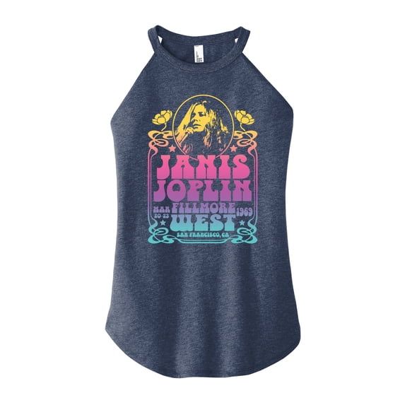 Janis Joplin - Fillmore West - Juniors High Neck Tank Top