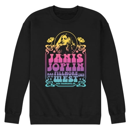 Janis Joplin - Fillmore West - Men's Crew Neck Fleece Pullover