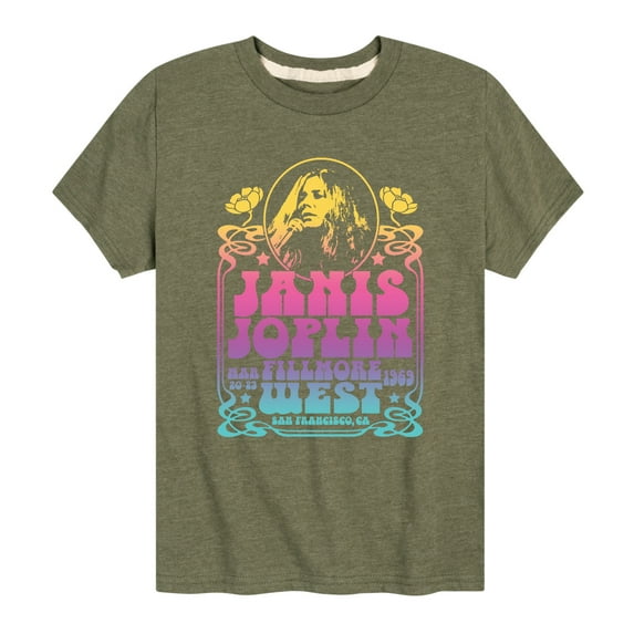 Janis Joplin - Fillmore West - Toddler And Youth Short Sleeve Graphic T-Shirt
