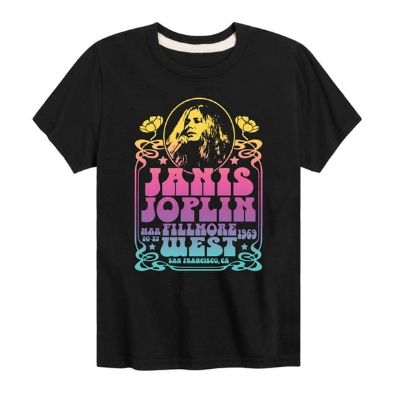 Janis Joplin - Fillmore West - Toddler And Youth Short Sleeve Graphic T-Shirt