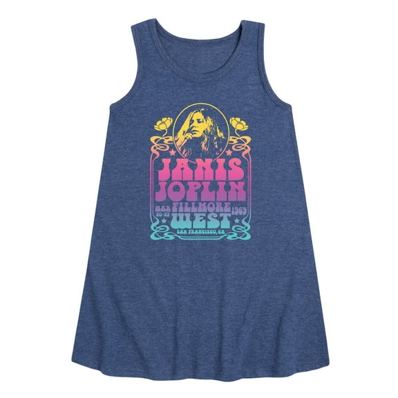 Janis Joplin - Fillmore West - Toddler and Youth Girls A-line Dress