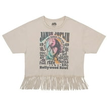 Janis Joplin Frayed Vintage Multi-color Fringe T-shirt for Women (Size S-XXL)