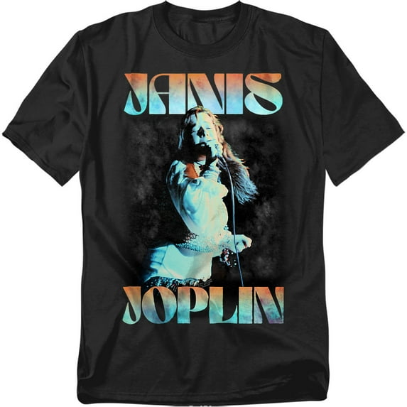 Janis Joplin T-Shirt Janis Deco Wash Unisex Graphic Tee For Men & Women