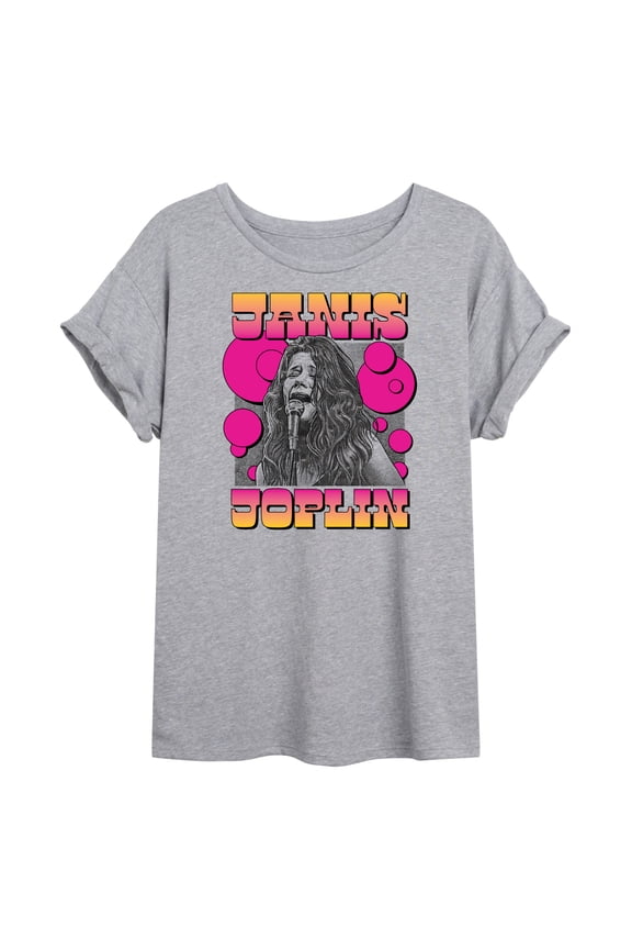 - Janis Drawing - Juniors Ideal Flowy Muscle T-Shirt