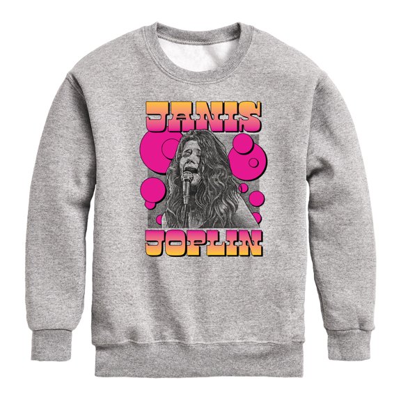 Janis Joplin - Janis Drawing  - Toddler And Youth Crewneck Fleece Sweatshirt