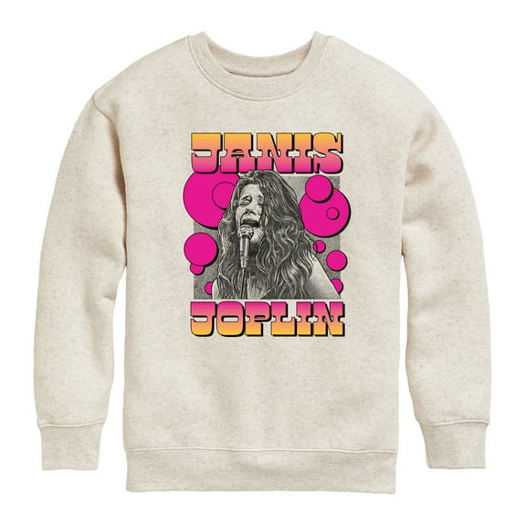 Janis Joplin - Janis Drawing - Toddler And Youth Crewneck Fleece Sweatshirt