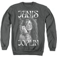 thumbnail image 1 of Janis Joplin Janis Fashion Icon Unisex Adult Crewneck Sweatshirt,Charcoal, Large, 1 of 1