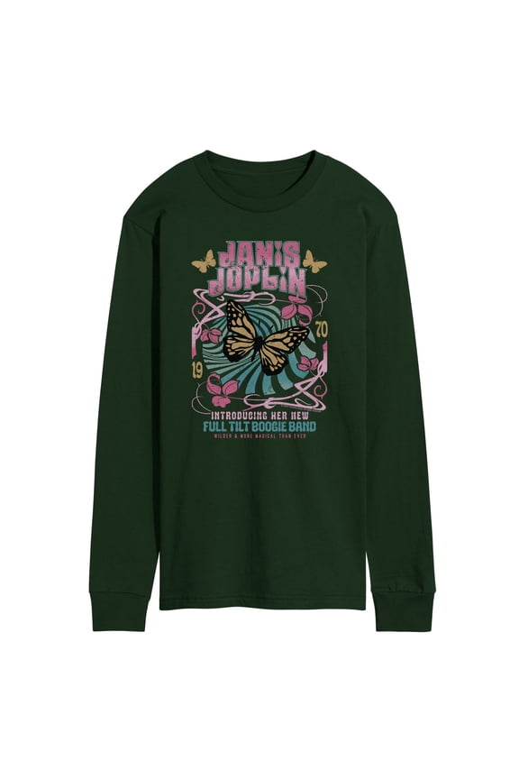 - Janis Joplin Butterfly - Men's Long Sleeve Graphic T-Shirt