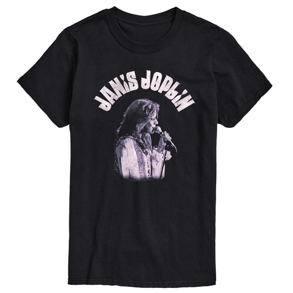 Janis Joplin - Janis Joplin Singing - Men's Short Sleeve Graphic T-Shirt