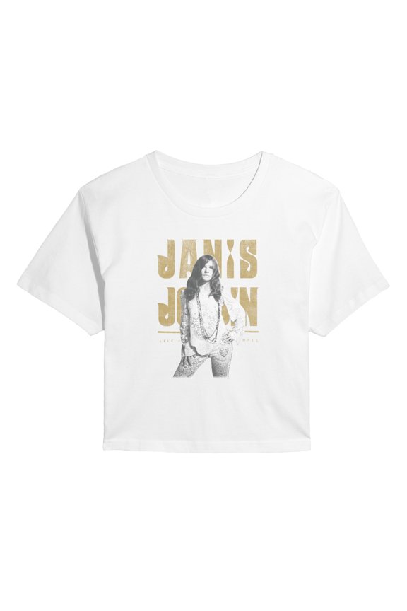 - Janis LA - Juniors Cropped Short Sleeve Graphic T-shirt