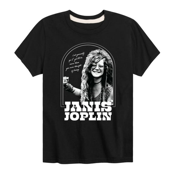 Janis Joplin - Let Yourself Go Be More - Toddler And Youth Short Sleeve Graphic T-Shirt