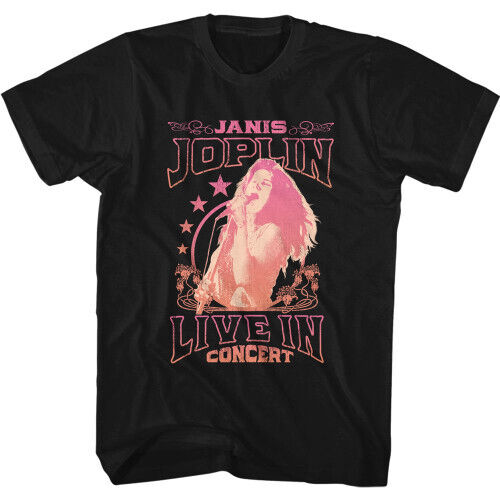 Janis Joplin Live In Concert TShirt Black
