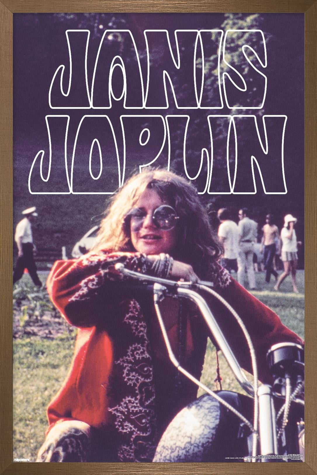 Janis Joplin - Motorcycle Wall Poster, 22.375" x 34" Framed - Walmart.com