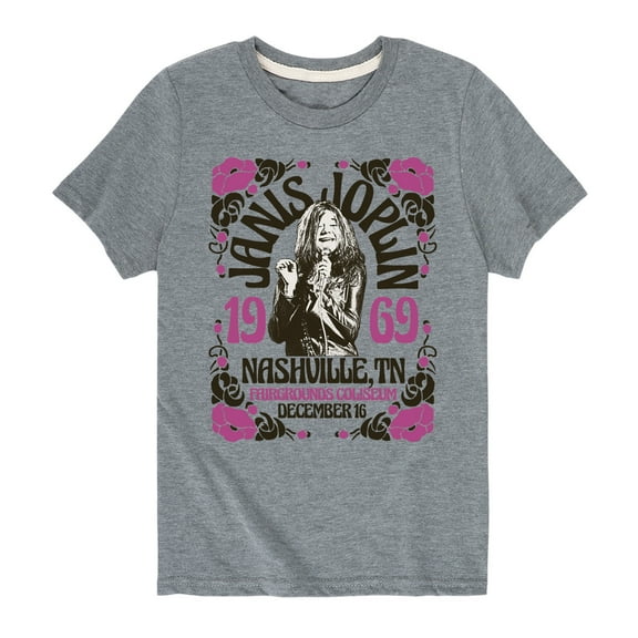 Janis Joplin -  Nashville - Toddler And Youth Short Sleeve Graphic T-Shirt