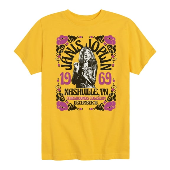 Janis Joplin - Nashville - Toddler And Youth Short Sleeve Graphic T-Shirt