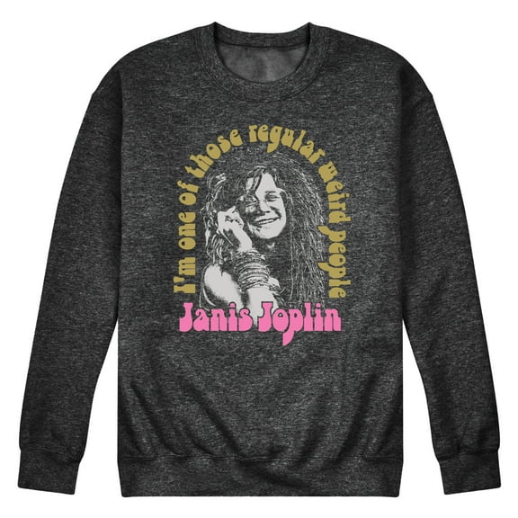 Janis Joplin - One Of Those Regular Weird People - Men's Crew Neck Fleece Pullover