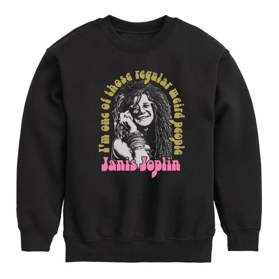 Janis Joplin - One Of Those Regular Weird People - Toddler And Youth Crewneck Fleece Sweatshirt
