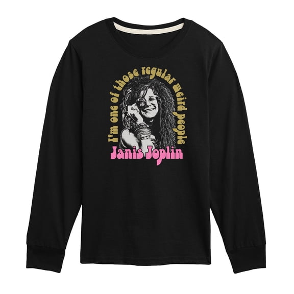 Janis Joplin - One Of Those Regular Weird People - Toddler And Youth Long Sleeve Graphic T-Shirt
