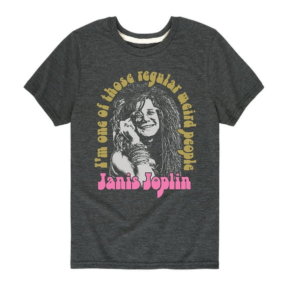Janis Joplin - One Of Those Regular Weird People - Toddler And Youth Short Sleeve Graphic T-Shirt