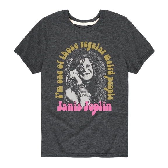 Janis Joplin - One Of Those Regular Weird People - Toddler And Youth Short Sleeve Graphic T-Shirt