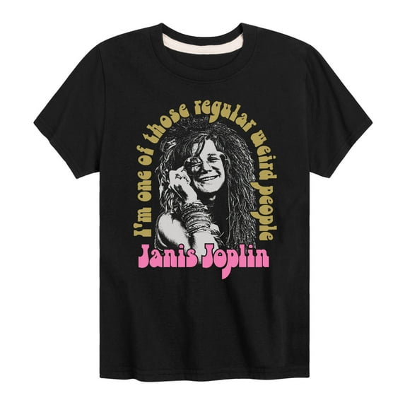 Janis Joplin - One Of Those Regular Weird People - Toddler And Youth Short Sleeve Graphic T-Shirt