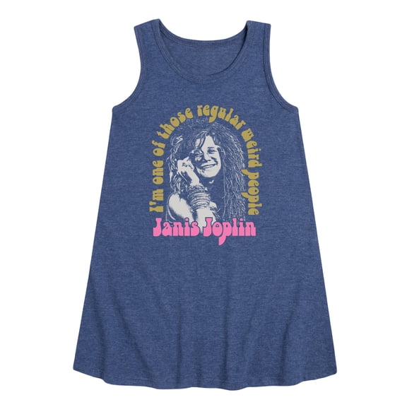 Janis Joplin - One Of Those Regular Weird People - Toddler and Youth Girls A-line Dress