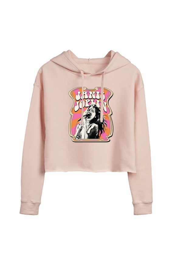 - Poster Style - Juniors Cropped Pullover Hoodie