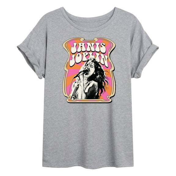 Janis Joplin -  Poster Style - Juniors Ideal Flowy Muscle T-Shirt