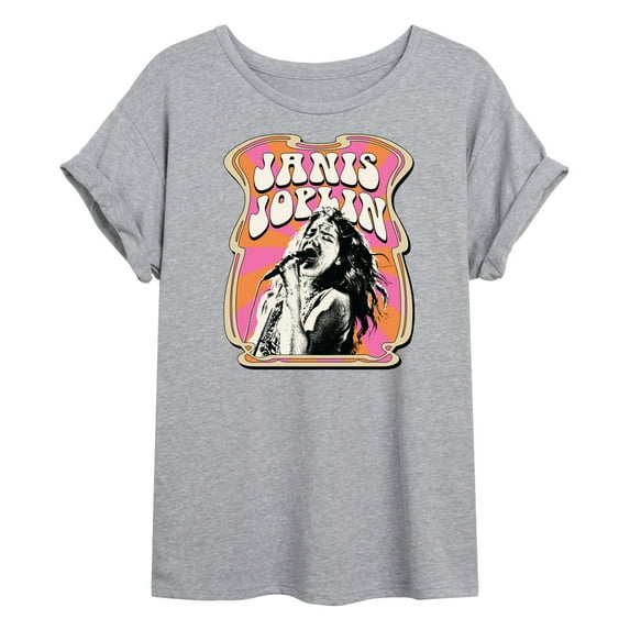 Janis Joplin - Poster Style - Juniors Ideal Flowy Muscle T-Shirt