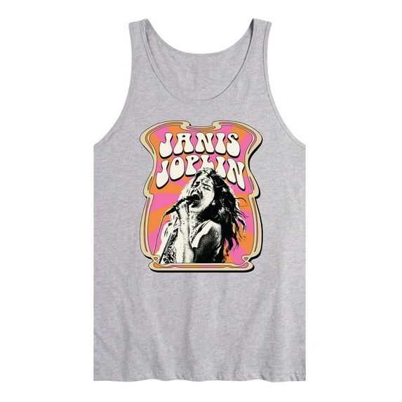 Janis Joplin - Poster Style - Men's Jersey Tank Top