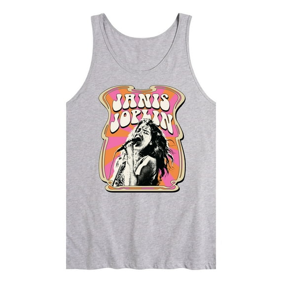 Janis Joplin - Poster Style - Men's Jersey Tank Top