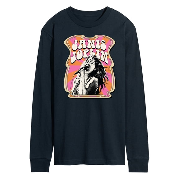 Janis Joplin - Poster Style - Men's Long Sleeve T-Shirt