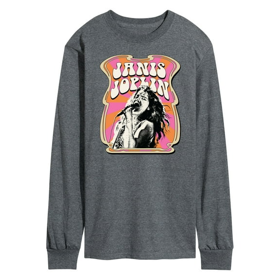 Janis Joplin - Poster Style - Men's Long Sleeve T-Shirt