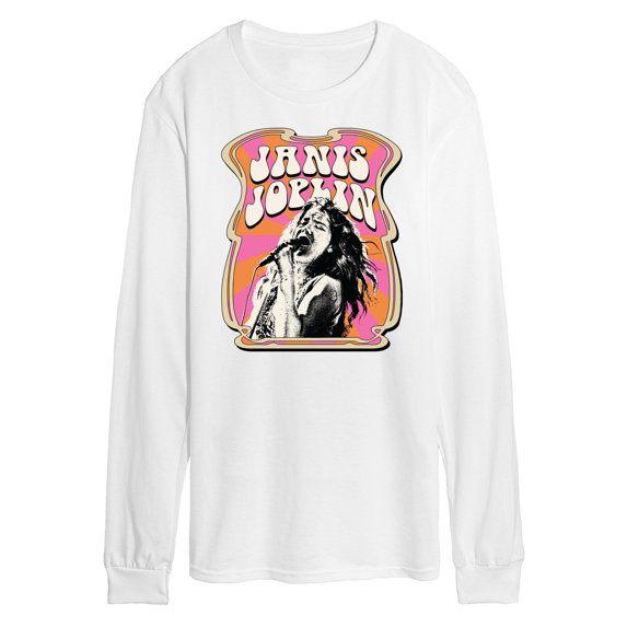 Janis Joplin - Poster Style - Men's Long Sleeve T-Shirt