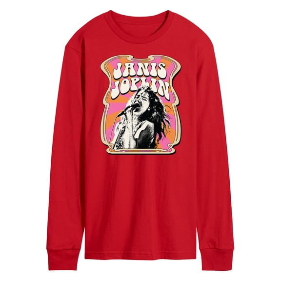 Janis Joplin - Poster Style - Men's Long Sleeve T-Shirt