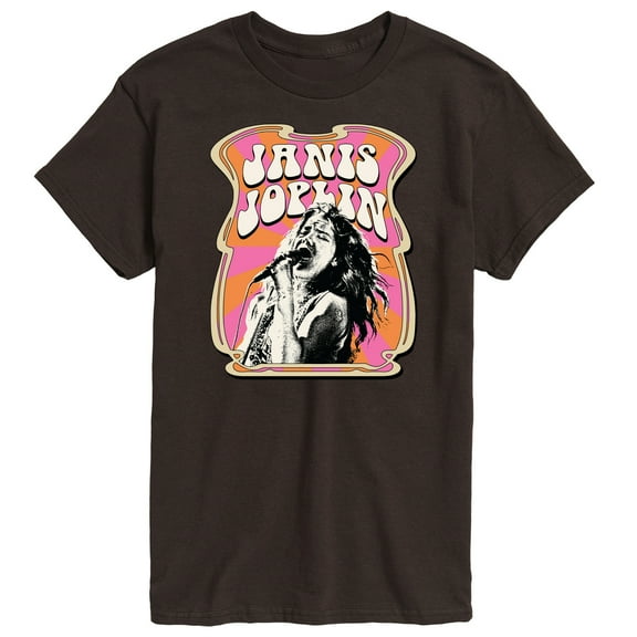 Janis Joplin - Poster Style - Men's Short Sleeve Graphic T-Shirt