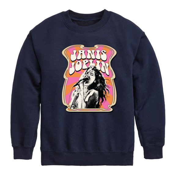 Janis Joplin -  Poster Style - Toddler And Youth Crewneck Fleece Sweatshirt