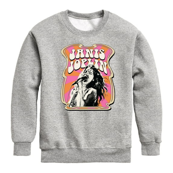 Janis Joplin - Poster Style - Toddler And Youth Crewneck Fleece Sweatshirt