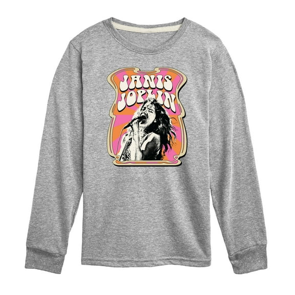 Janis Joplin -  Poster Style - Toddler And Youth Long Sleeve Graphic T-Shirt