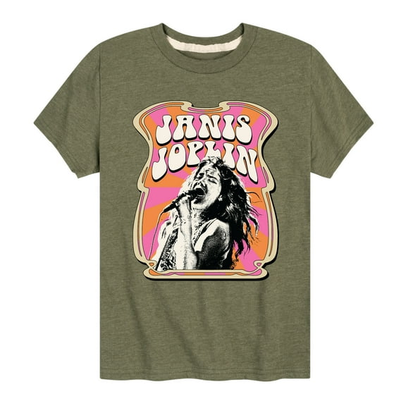 Janis Joplin - Poster Style - Toddler And Youth Short Sleeve Graphic T-Shirt