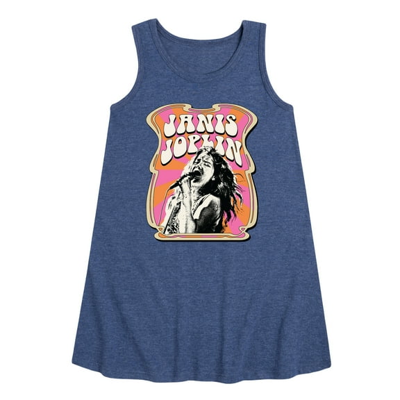 Janis Joplin - Poster Style - Toddler and Youth Girls A-line Dress