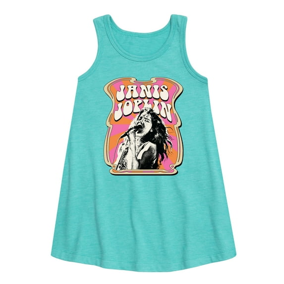 Janis Joplin - Poster Style - Toddler and Youth Girls A-line Dress