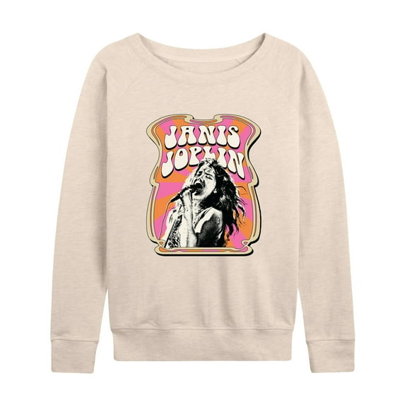 Janis Joplin - Poster Style - Women's Lightweight French Terry Long Sleeve Shirt