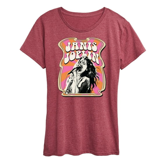 Janis Joplin - Poster Style - Women's Short Sleeve Graphic T-Shirt