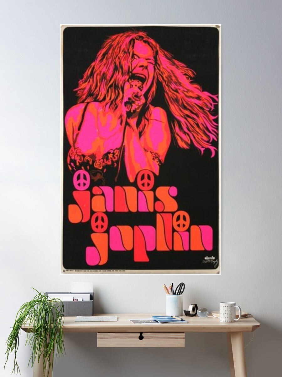Janis Joplin Vintage Poster Poster Wall Art, Modern Wall Decor For ...