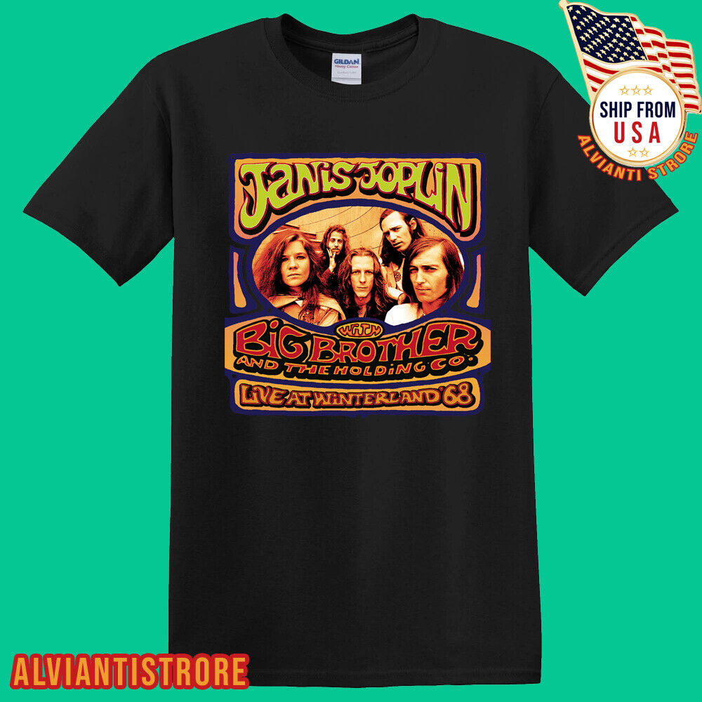 T-shirt Classique Janis Joplin - Unisexe, Coupe Regular, Manches Courtes, Blanc, Tailles S à 5XL, Neuf Avec étiquettes