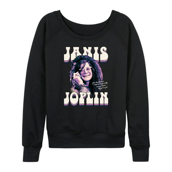 Janis Joplin - You Should Never Compromise Yourself - Women's Lightweight French Terry Long Sleeve Shirt