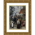 thumbnail image 1 of Janis Rozentāls 14x18 Gold Ornate Wood Frame and Double Matted Museum Art Print Titled - After Church (1894), 1 of 4
